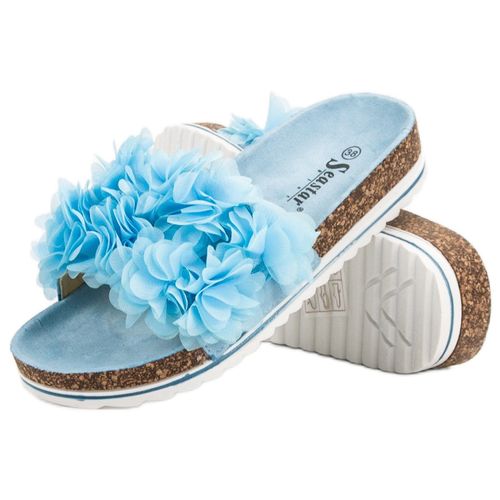 Modne Błękitne Klapki r.40 na Arena.pl