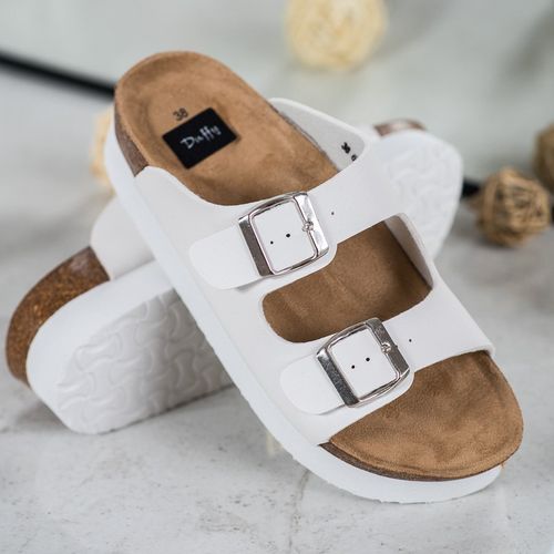 Białe Klapki Na Platformie r.40 na Arena.pl