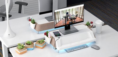 Podstawka nadstawka pod monitor organizer z szufladą USB UV SPP-UVGR na Arena.pl