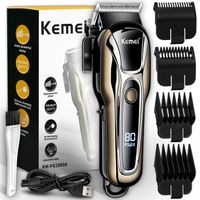 PROFESJONALNA BEZPRZEWODOWA MASZYNKA DO STRZYŻENIA WŁOSÓW BRODY KEMEI USB