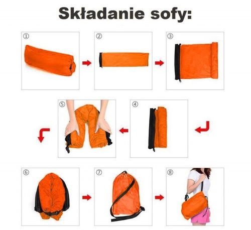 Lazy Bag AIR SOFA - czerwony na Arena.pl