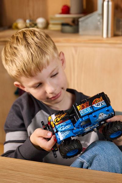 LEGO Technic 42219 Monster Jam Grave Digger Ogień i lód Napęd Pull-back zdjęcie 9