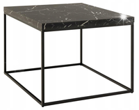 STOLIK Barossa 60x60x45cm czarny MARMUROWY metal