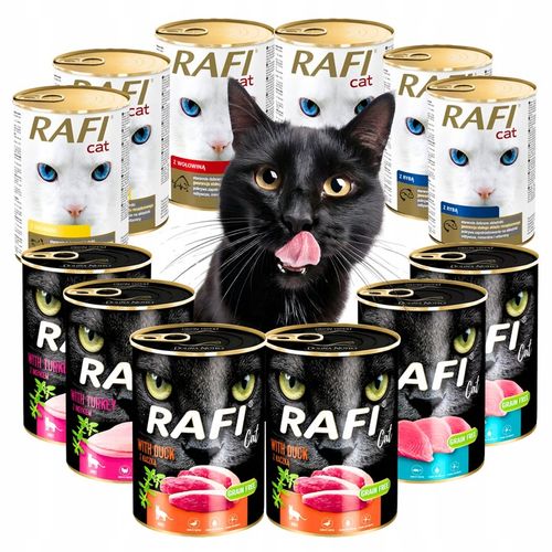 RAFI CAT DOLINA NOTECI mokra karma puszki DLA KOTA MIX SMAKÓW na Arena.pl