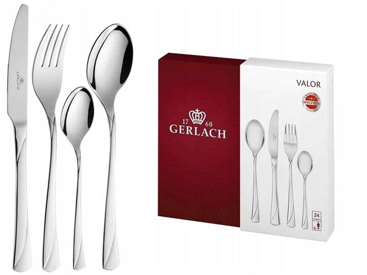 GERLACH VALOR SZTUĆCE 24 EL POŁYSK PUDEŁKO / 6 OS zdjęcie 1