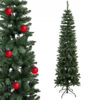 CHOINKA SZTUCZNA SLIM WĄSKA 180 CM X 55 CM ŚWIERK WYSOKA ŚWIĘTA + STOJAK
