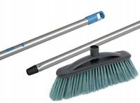 zestaw miotła eco twarda 30 cm + kij do szczotki z gwintem