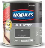 NOBILES FARBA DACH I RYNNA SZARY GRAFITOWY 0.75L