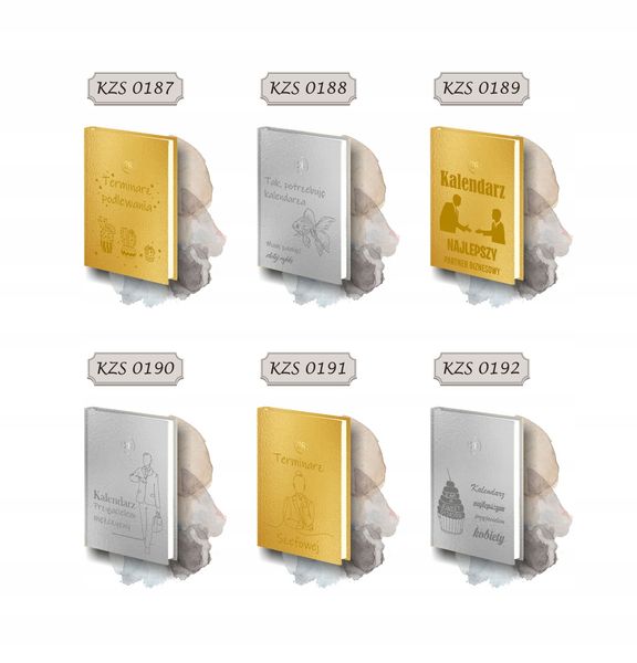 grawerowany kalendarz dzienny 2026 A5 złoty/srebrny TRANSPORT SPEDYCJA zdjęcie 6