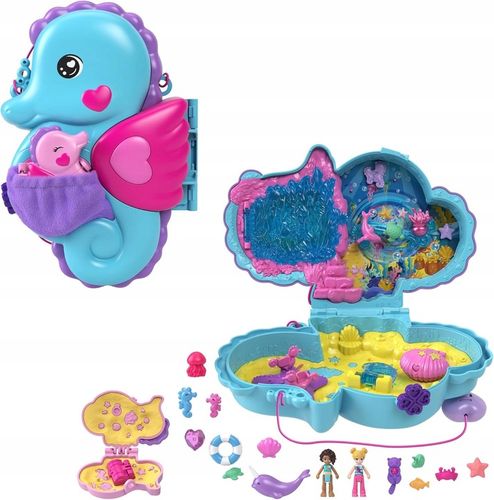 POLLY POCKET OTWIERANA TOREBKA KONIKI MORSKIE ZESTAW 2 MINILALKI + DODATKI na Arena.pl