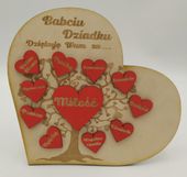 stojak serce dla babcia i dziadek 20x20 cm