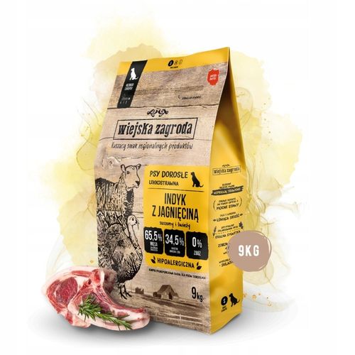 Wiejska Zagroda Karma sucha dla psa INDYK z JAGNIĘCINĄ Małe rasy S 9kg na Arena.pl