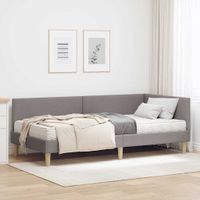 Rama Łóżka Narożnego z Materacem Inny 2 pcs Ciemnoszary tkanina