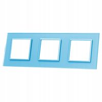 RAMKA SZKLANA POTRÓJNA (3 PUSZKI) - NIEBIESKA LIVOLO