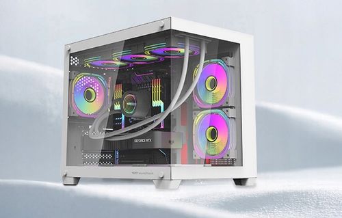 DarkFlash C285MP Obudowa Komputerowa M-ATX Cube Case Piwnica Gaming Biała na Arena.pl
