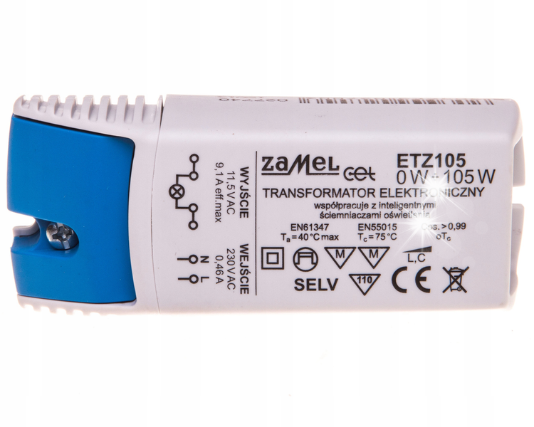 ZAMEL TRANSFORMATOR ELEKTRONICZNY 0-105W ETZ105 zdjęcie 1