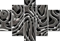 105CM 150CM ZEGAR 5 ELEM ŻYWA ABSTRAKCJA DRUK OBRAZ