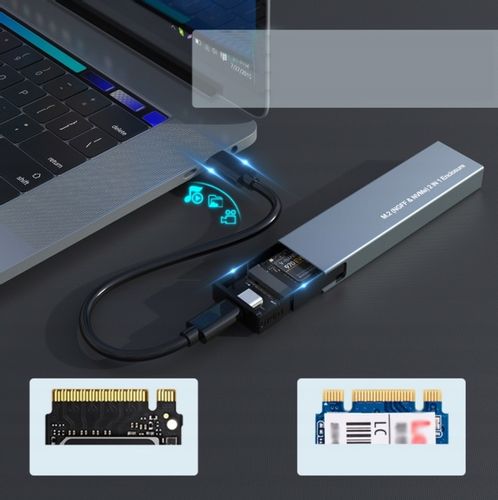 Obudowa na dysk SSD NVME/SATA PCIe M.2 USB-C Gen2 Kieszeń Adapter dysku M2 na Arena.pl