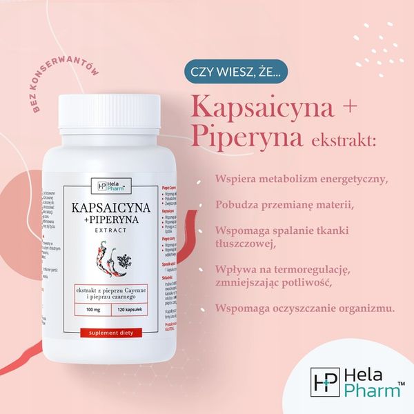 Kapsaicyna+Piperyna EXTRACT ODCHUDZANIE 120 kaps zdjęcie 6