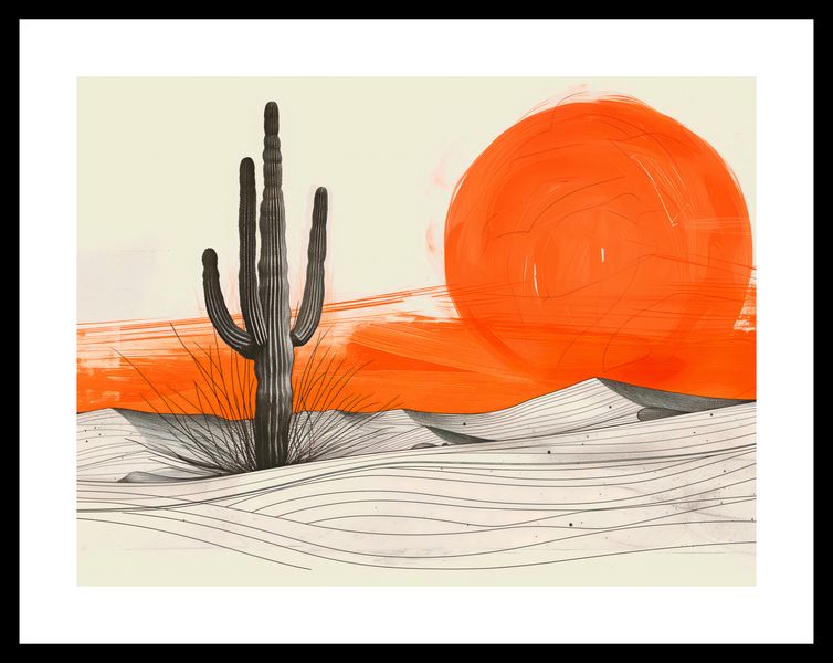 Plakat 40x30cm Kaktus Saguaro zdjęcie 3