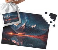 PUZZLE - PIĘKNE WIDOKI GÓRY NATURA WIELE WZORÓW PREZENT 35el + WORECZEK