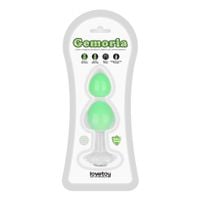 gemoria silicone butt plug (glow-in-the-dark) - green