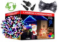LAMPKI choinkowe 500 LED FLASH MULTIKOLOR ŚWIĘTA NA CHOINKĘ ŚWIĘTA BŁYSK