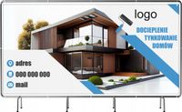 BANER REKLAMOWY 130x80 cm plandeka duży wybór DOCIEPLENIE TYNKOWANIE DOMÓW