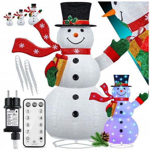 BAŁWAN ŚWIECĄCY LED 120CM FIGURA ŚWIĄTECZNA KESSER IP44 ZEWNĘTRZNY na Arena.pl