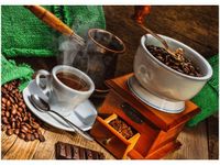 50X70CM KAWA NATURALNA OBRAZ POKOJU DREWNINE