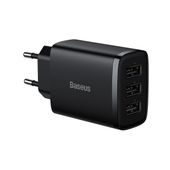 ładowarka sieciowa compact 3x usb 17w czarny