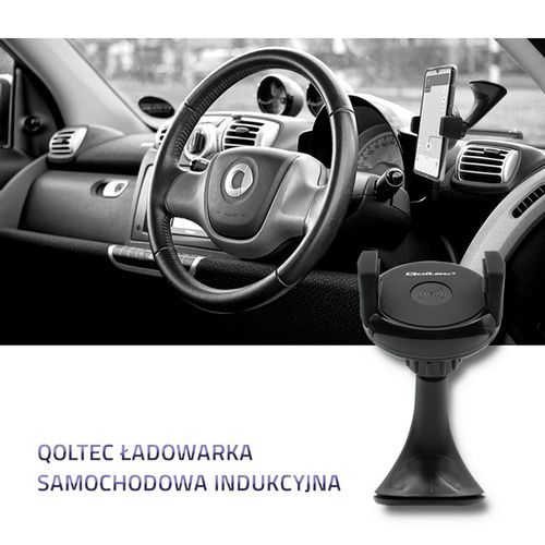 Qoltec Ładowarka samochodowa indukcyjna 5V | 5W | 1A | Micro USB na Arena.pl