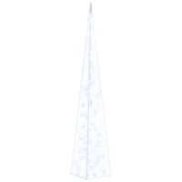 Stożek dekoracyjny, akrylowy, niebieski, LED, 120 cm