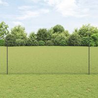 Ogrodzenie z słupkiem Szary 1,4 x 25 m Stal