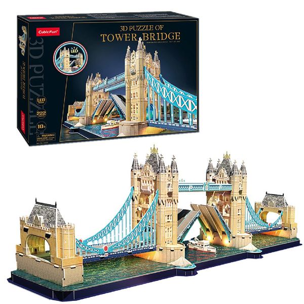cubic fun puzzle 3d tower bridge led 5317 zdjęcie 5
