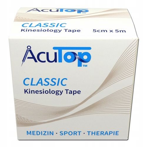 TAŚMA KINESIO KINEZJOLOGICZNA ACUTOP SOFT TEJPY TAPE 5Mx5CM DELIKATNA na Arena.pl