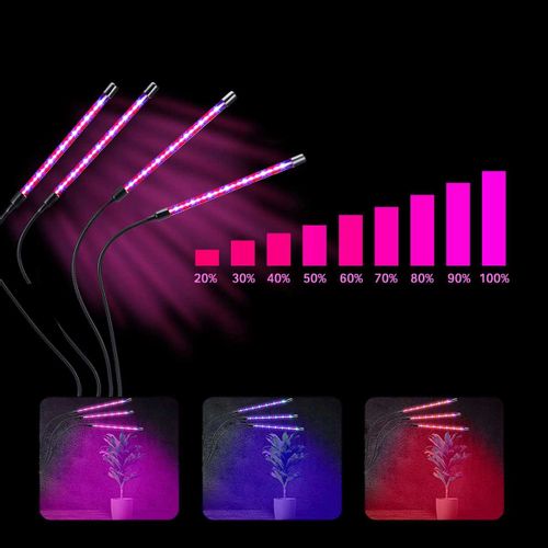 Lampa Do Wzrostu Roślin Heckermann - 36W - 4 Głowice na Arena.pl