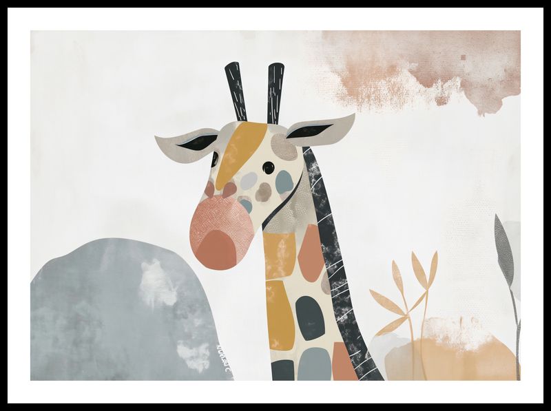 Plakat 70x50cm Żyrafa Bambino zdjęcie 3