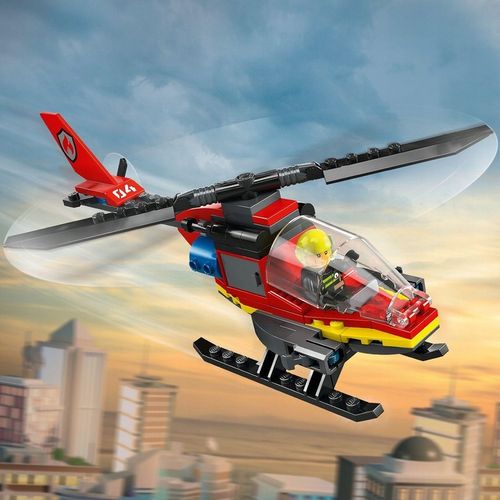 LEGO City Straż Pożarna 60411 Strażacki Helikopter Ratunkowy Armatki Wodne na Arena.pl
