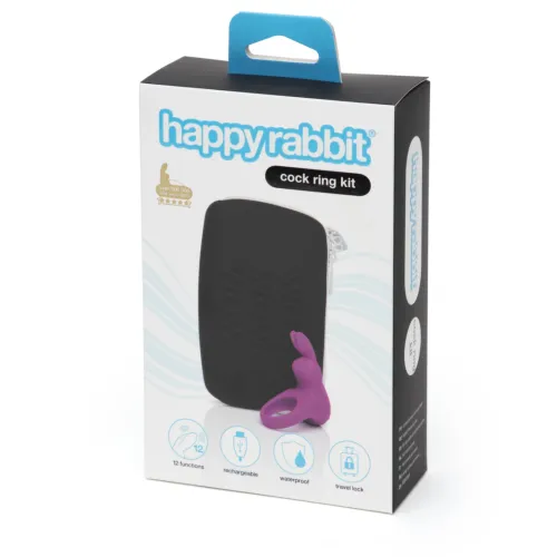 happy rabbit fioletowy pierścień wibrujący usb z etui silikonowy na Arena.pl