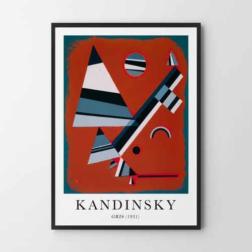 Plakat Kandinsky abstrakcja gris 50x70 cm na Arena.pl