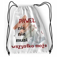 Plecak Dla Pawła Sportowy Szkolny Worek Torba Z Nadrukiem Ze Zdjęciem
