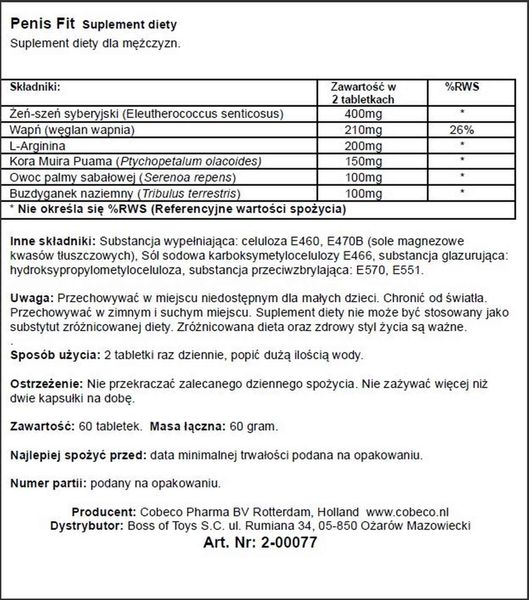 Tabletki Powiększenie Penisa Erekcja Potencja 60Sz zdjęcie 2