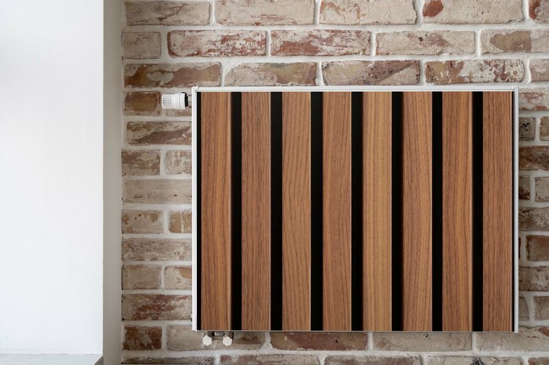 Mata MAGNETYCZNA Grzejnika LAMELE Imitacja Drewna Efekt 3D 120cm x 60cm zdjęcie 6