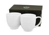 ZESTAW KUBKÓW KUBKI DUO DIAMOND ELEGNACKIE BIAŁE X 2 SZT 350 ML