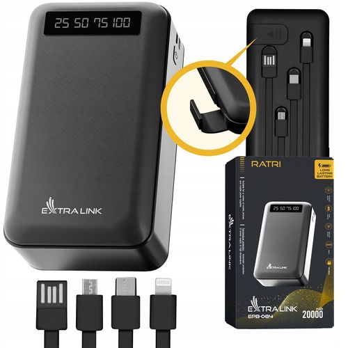 Powerbank 20000 mAh USB-C + KABLE PODSTAWKA na Arena.pl