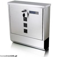 13455 Metaliczna skrzynka na listy z gazetnikiem naścienna zamykana