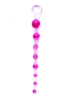 plug/kulki jelly anal 10 beads pink