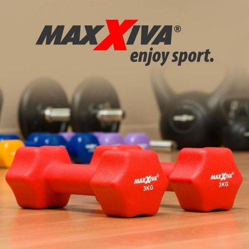 MAXXIVA Zestaw hantli z pokrowcem neoprenowym 2 x 3 kg, czer na Arena.pl