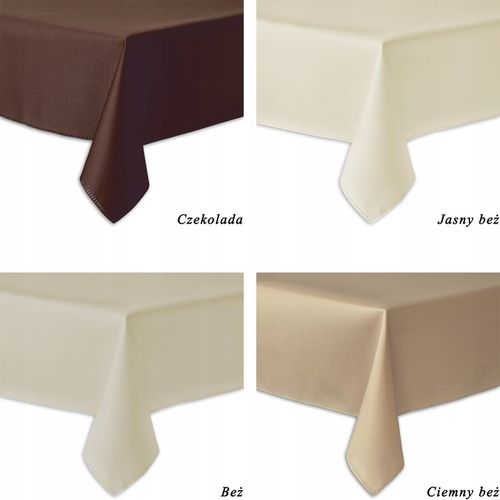 OBRUS PLAMOODPORNY - 150X250 - SOLID GŁADKI BIAŁY na Arena.pl